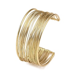 Золотой Весна 304 открытые браслеты из нержавеющей стали для женщин, без кадмия, без никеля и без свинца, золотые, 1-1/4 дюйм (3.05 см), внутренний диаметр: 2-1/2 дюйм (6.25 см)