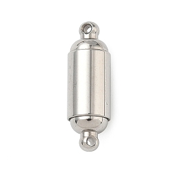 Нержавеющая Сталь Цвет Магнитные застежки, нержавеющая сталь 304, с петлями, колонка, цвет нержавеющей стали, 23x7.5 мм, отверстие : 1.4 мм