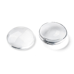 Clear Transparent Glass Cabochons, Clear Dome Cabochon for Cameo Photo Pendant Jewelry Making, Clear, 15.5~16x4~5mm