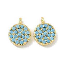 Настоящее золото 18K Латунь с микропокрытием, долговечный, без свинца и без кадмия, плоско-круглые, реальный 18 k позолоченный, 8.5x6.5x2 мм, отверстие : 0.8 мм