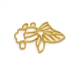 Золотой Подвески из цинкового сплава, для изготовления кулонов, рыба, золотые, 27x40x2 мм, отверстие : 2 мм