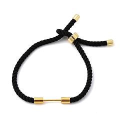 Черный 3мм круглые нейлоновые миланские шнуры для изготовления ожерелий, с латунной фурнитурой , золотые, долговечный, стойки покрытие, чёрные, 8.03 дюйм (20.4 см)