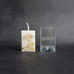Rectangle Пластиковые формы для свечей, для изготовления ароматических свечей, прозрачные, прямоугольные, 60x60x92 мм