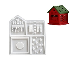 Сердце Силиконовые формы для рождественского домика, формы для свечей, формы для литья гипсовой смолы, белые, сердце, 247x202x10 мм