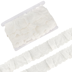 Blanc 1 ruban de coton, pour les accessoires vestimentaires, 1 carte d'affichage en carton pc, blanc, 2-3/8~2-1/2 pouces (60~62 mm), 5 verges/pc