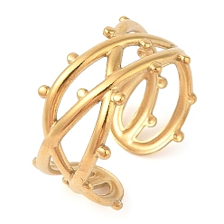 Другие Ионное покрытие (ip) 304 открытые манжеты из нержавеющей стали для женщин, реальный 14 k позолоченный, виноградная лоза, 11 мм, регулируемый