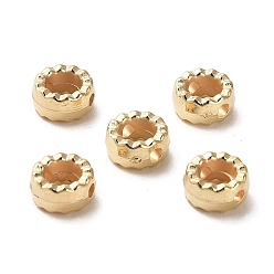 Золотой Ccb пластиковые бусины в оправе, плоско-круглые, золотые, 6x3 мм, отверстие : 1.2 мм