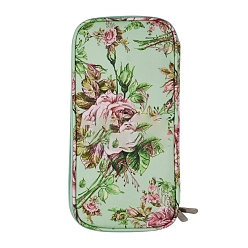 Разноцветный Оксфордская сумка-ведро с узором в виде розы на молнии, сумка для крючков и спиц, красочный, 4x14x17.5 см