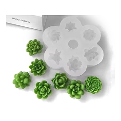 Белый Любовница день матери роза diy свеча силиконовые формы, пищевой силикон, изготовление украшений, для изготовления свечей, белые, 120x120x26 мм