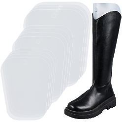 Прозрачный Пластиковые вставки для формовки ботинок, сапоги высокая поддержка, случайные узоры или отсутствие узора, трапециевидные, прозрачные, 320~398x255~278x0.6 мм, отверстие : 20 мм, 8 шт / комплект