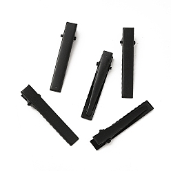 Черный Железная аллигатора заколки фурнитура, электрофорез черный, 45x10x10 мм