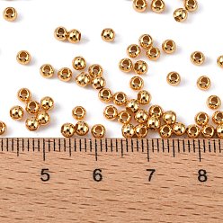 Настоящее золото 18K Латунные круглые распорки, металлические находки для поставок ювелирных изделий, без кадмия и без свинца, реальный 18 k позолоченный, 3 мм, отверстие : 1 мм