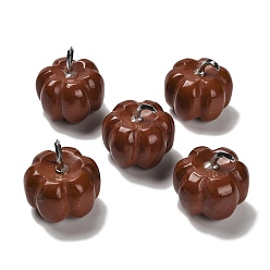 Красный Камень Фигурки из натурального красного яшмового перца, для домашнего украшения рабочего стола, со сплавочной фурнитурой, 29x30 мм