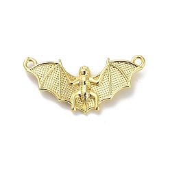 Bat Хэллоуин латунные подвески, стойки покрытие, долговечный, без свинца и без кадмия, реальный 18 k позолоченный, летучая мышь, 12x25x2.5 мм, отверстие : 1.2 мм