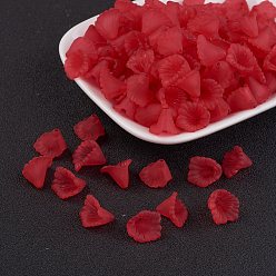 (123L) Белый крем непрозрачный блеск Прозрачные акриловые бусины, матовые, цветок, окрашенные, огнеупорный кирпич, 12x12x1.8 мм, Отверстие : 1.5 мм , около 1900 шт / 500 г