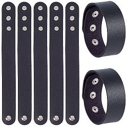 Черный 12шт. браслеты из ПВХ и железного шнура, Браслеты-защелки для мужчин и женщин, чёрные, 22.8x2.5x0.16 см