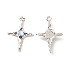 Платина Подвески из смолы из металлического сплава, без никеля , звезды прелести, платина, 29.5x20x4.5 мм, отверстие : 1.8 мм