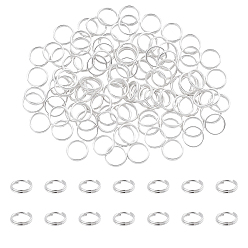 925 Sterling Silver Plated 100Pcs Brass Split Rings, Lead Free & Cadmium Free, Double Loops Jump Rings, 925 Sterling Silver Plated, 21 Gauge, 6x2mm, Inner Diameter: 4.5mm