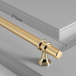 Gold Aluminium Alloy T Bar Drawer Knob, with Alloy Findings, Cabinet Pulls Handles for Drawer Accessories, Tube, Gold, 430x19x35mm, Hole Center: 320mm