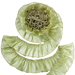 Желто-Зеленый Отделка из полиэстера, аксессуары для одежды, желто-зеленый, 3-1/8 дюйм (80 мм), около 6.56 ярдов (6 м) / комплект