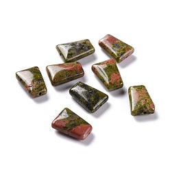 Unakite Natural Uniake Beads, Trapezoid, 12x8x5mm, Hole: 1.2mm