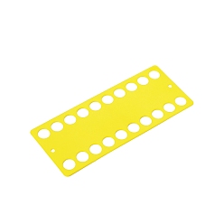 Yellow Plastic Embroidery Thread Plate, Cross Stitch Threading Board Tools, Rectangle, Yellow, 19.3x7.9x0.1cm