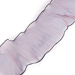 Сливовый Плиссированная кружевная лента из полиэстера, для украшения одежды своими руками, слива, 4-3/4 дюйм (120 мм), 15 ярдов / пачка