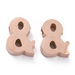 Розовое Золото Ионное покрытие (ip) 304 брелоки из нержавеющей стали, Марк &, розовое золото , 10x7.7x3 мм, отверстие : 1.6 мм