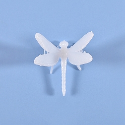 Dragonfly Миниатюрные модели животных с силиконовым наполнителем, изготовление свечей из пищевого силикона, белые, стрекоза, 1.7x1.7x1.3 см