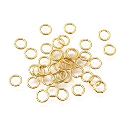 Настоящее золото 18K Латунные кольца прыжок открыт, долговечный, без никеля , реальный 18 k позолоченный, 5.5x0.8 мм, внутренний диаметр: 3.5 мм