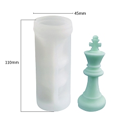 Белый Рельефные столбы diy силиконовые формы для свечей, для изготовления свечей, пищевой силикон, шахматы, белые, 4.5x8.8 см