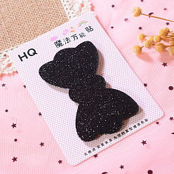 Bowknot Нейлоновые волшебные подушечки для волос, зажим для волос, держатель для бахромы, Bowknot шаблон, 95x50 мм