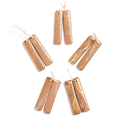 Шушан Камень Натуральный лардерит шушань тяньхуан каменные подвески, для изготовления ювелирных изделий, прямоугольные, 48~48.5x10~10.5x4~4.5 мм, отверстие : 1 мм