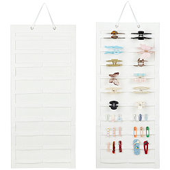 Белый Войлочная сумка для хранения аксессуаров для волос, прямоугольные, белые, 800x350x5 мм, отверстие : 10 мм