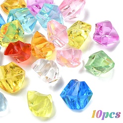 (52) Непрозрачная лаванда 10 шт. прозрачные акриловые бусины, самородки, граненые, разноцветные, 9x6 мм