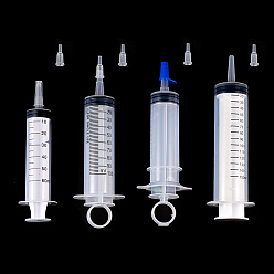 Clear 80ml Irrigation Syringe, Feeding Syringe and Tapered Tips Dispensing Needle, Clear, 8pcs/set