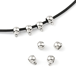 Нержавеющая Сталь Цвет Не тускнеет 201 дужки из нержавеющей стали, петля под залог, рондель, цвет нержавеющей стали, 9x6x5 мм, отверстие : 1.4 мм, внутренний диаметр: 4 мм