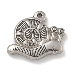 Античное Серебро 304 подвески из нержавеющей стали, улитка очарование, античное серебро, 19x22x3.5 мм, отверстие : 1.8 мм
