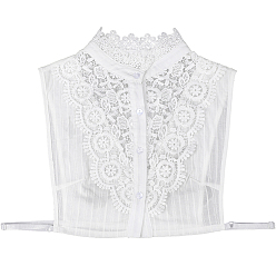 Белый Съемная хлопковая женская рубашка с накладным воротником, отделка горловины своими руками аксессуары для одежды, белые, 365x350x4 мм