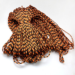 Оранжевый 7 внутренние сердечники веревки из полиэстера и спандекса, с узорами, для изготовления браслетов из веревки и шнурков для обуви, оранжевые, 4 мм, около 109.36 ярдов (100 м) / пачка, 420~500 г / пачка