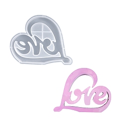 Белый Силиконовые формы для свечей своими руками, для изготовления ароматических свечей, сердце, День святого Валентина, белые, 143x180x21 мм