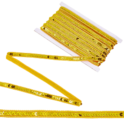 Золотистый Полиэфирные ленты, с пластиковыми пайетками, золотые, 1/2 дюйм (12 мм)