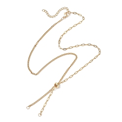 Золотой 304 изготовление ожерелий из цепочки-скрепки из нержавеющей стали, золотые, 20.31 дюйм (51.6 см), Перейти кольцо: 4x0.8 мм, 2.5 мм внутренним диаметром