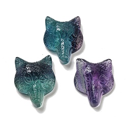 Флюорит Природного флюорита подвески, лиса прелести, 35.5~37x27~28x12~13 мм, отверстие : 1.3 мм