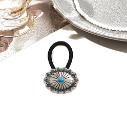 Солнце Резинки для волос из сплава, с нейлоновым шнуром, с имитацией бирюзы, солнце, 45 мм