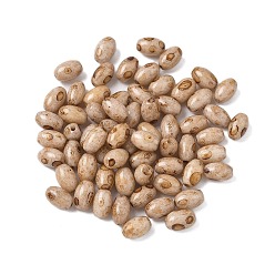 Цвет Древесины 60 шт. 10 г запекаемая краска пикассо стеклянные бусины, овальные, деревесиные, 6~6.5x4~4.5 мм, отверстие : 1 мм