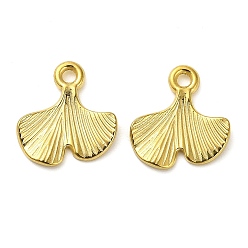 Лист 304 подвески из нержавеющей стали, золотые, гинкго лист, 13x12.5x2 мм, отверстие : 1.6 мм