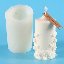 Flower Column Food Grade Silicone Candle Molds, For Candle Making, Flower, 7.8x13cm