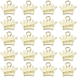 Золотой 50подвески из сплава с гальванопокрытием, корона прелести, золотые, 11x13x2 мм, отверстие : 2 мм