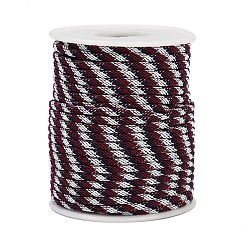 Темно-Красный Нейлоновые нити, Миланские шнуры / витые шнуры, темно-красный, 3 мм, около 21.87 ярдов (20 м) / рулон